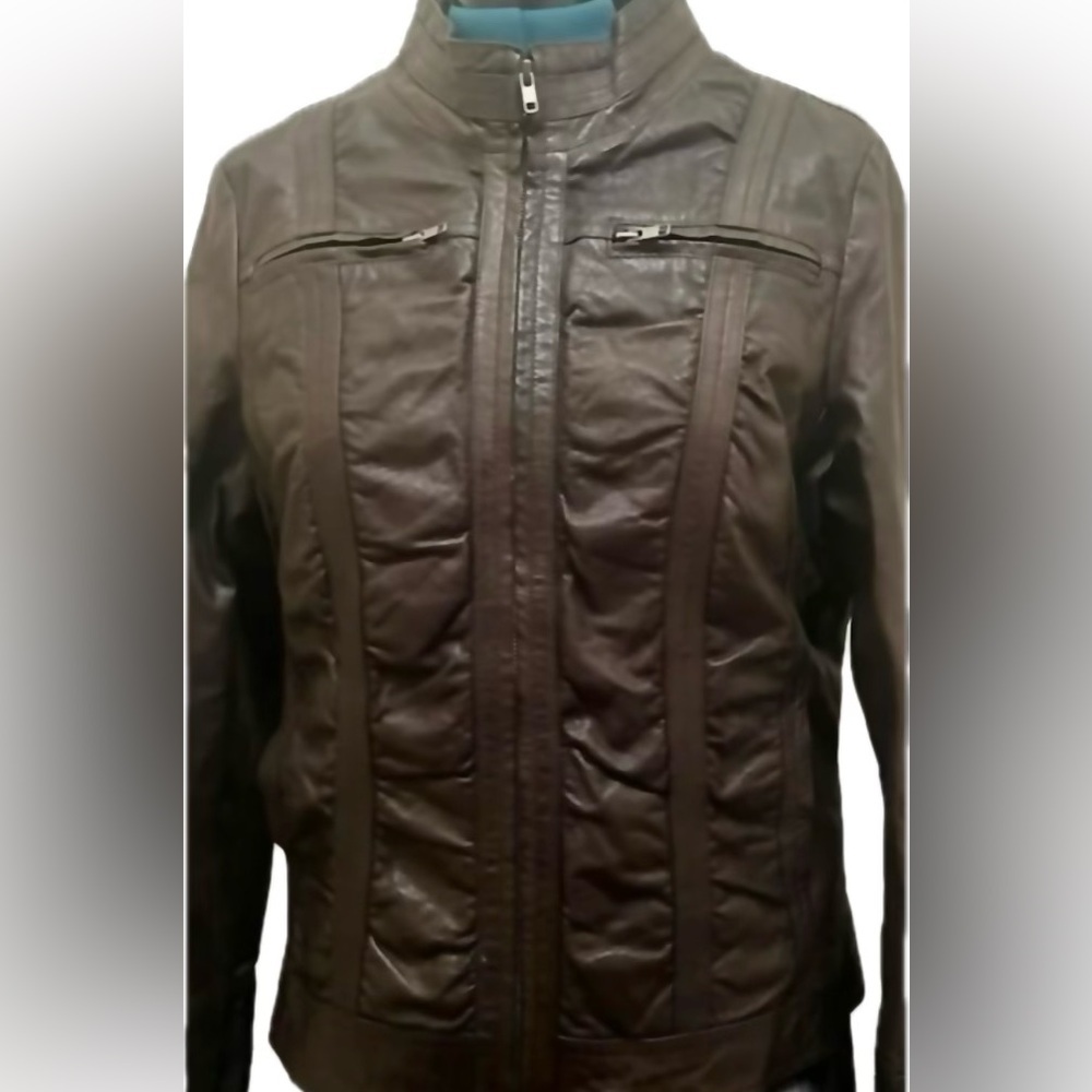 Wilson Black Rivet Leather Jacket (genuine leather)